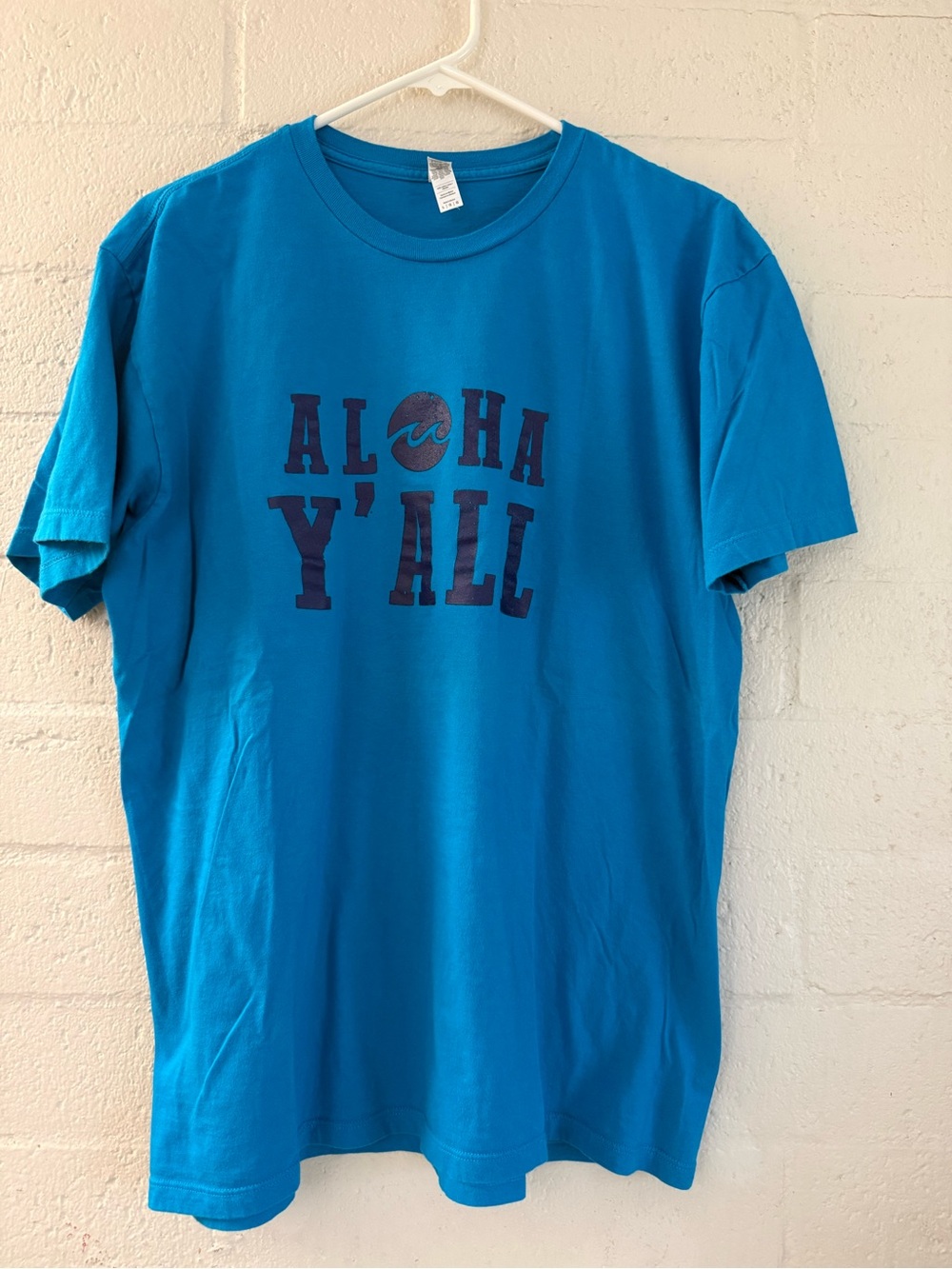 Aloha Y'All Blue Graphic Tee - Unbranded